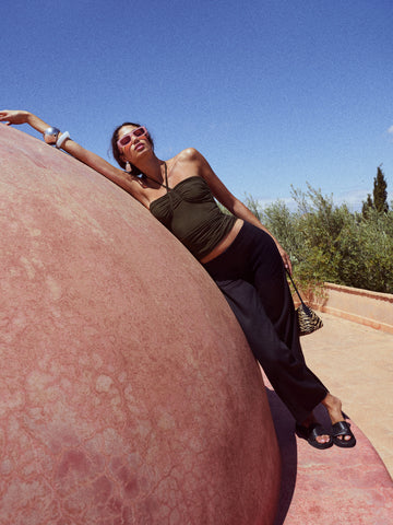 vida linen low rise pant