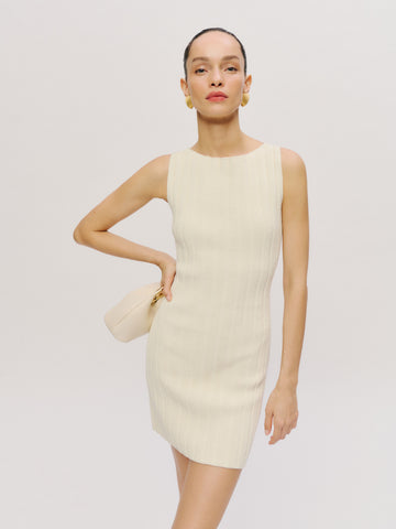 poppy ribbed mini dress