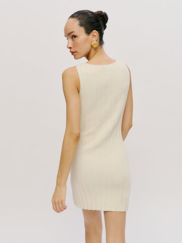 poppy ribbed mini dress