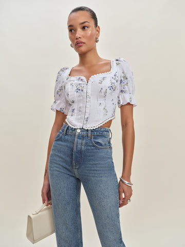 simmie linen top