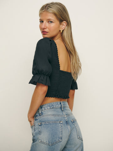 simmie linen top