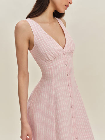 sebastien linen dress