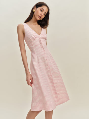 sebastien linen dress