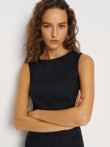 citron denim mini dress