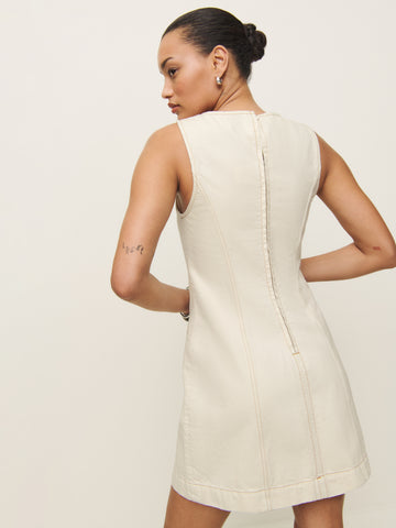 citron denim mini dress