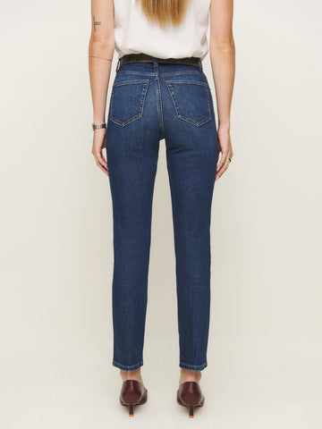 ezra super stretch high rise straight jeans