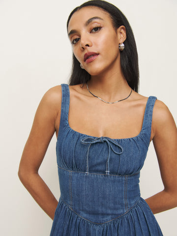 balia denim midi dress