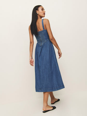 balia denim midi dress