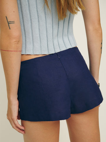 june low rise linen short