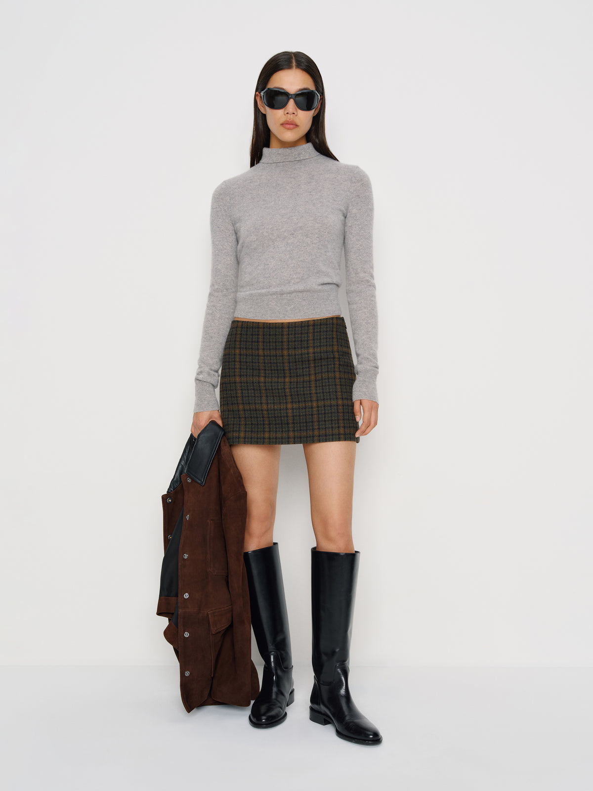 carla low waist wool skirt