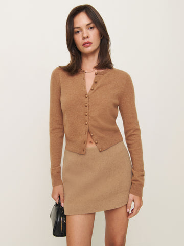 carla low waist wool skirt