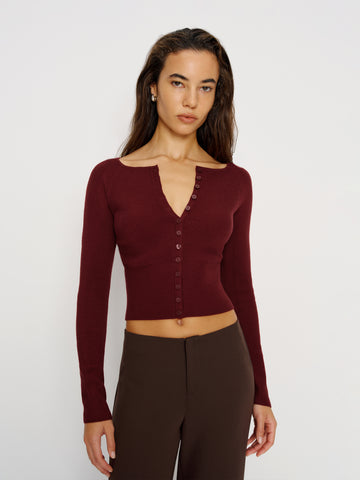 meadow regenerative merino cardigan