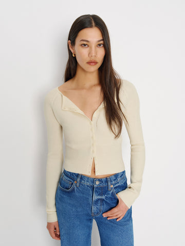 meadow regenerative merino cardigan