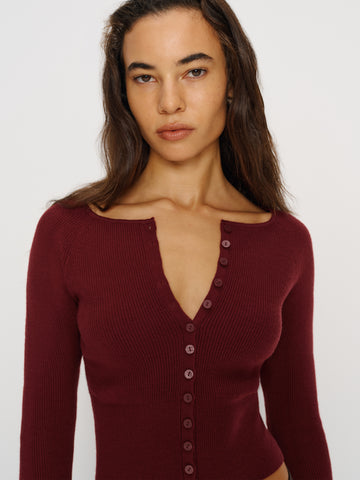 meadow regenerative merino cardigan