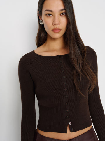 meadow regenerative merino cardigan