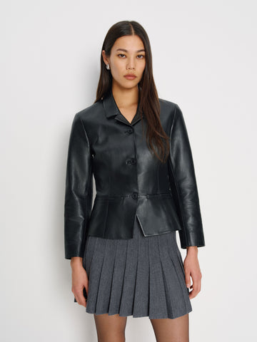 mina regenerative merino pleated skirt