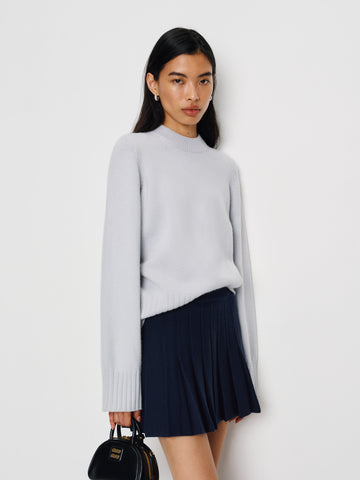 mina regenerative merino pleated skirt