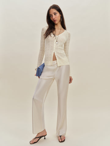 sutton regenerative merino open knit sweater