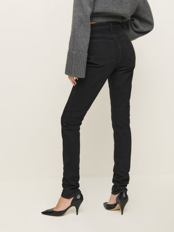 etta stretch high rise stacked slim jeans
