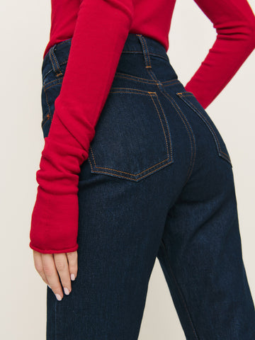 etta stretch high rise stacked slim jeans