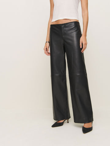 veda vida low rise leather pant