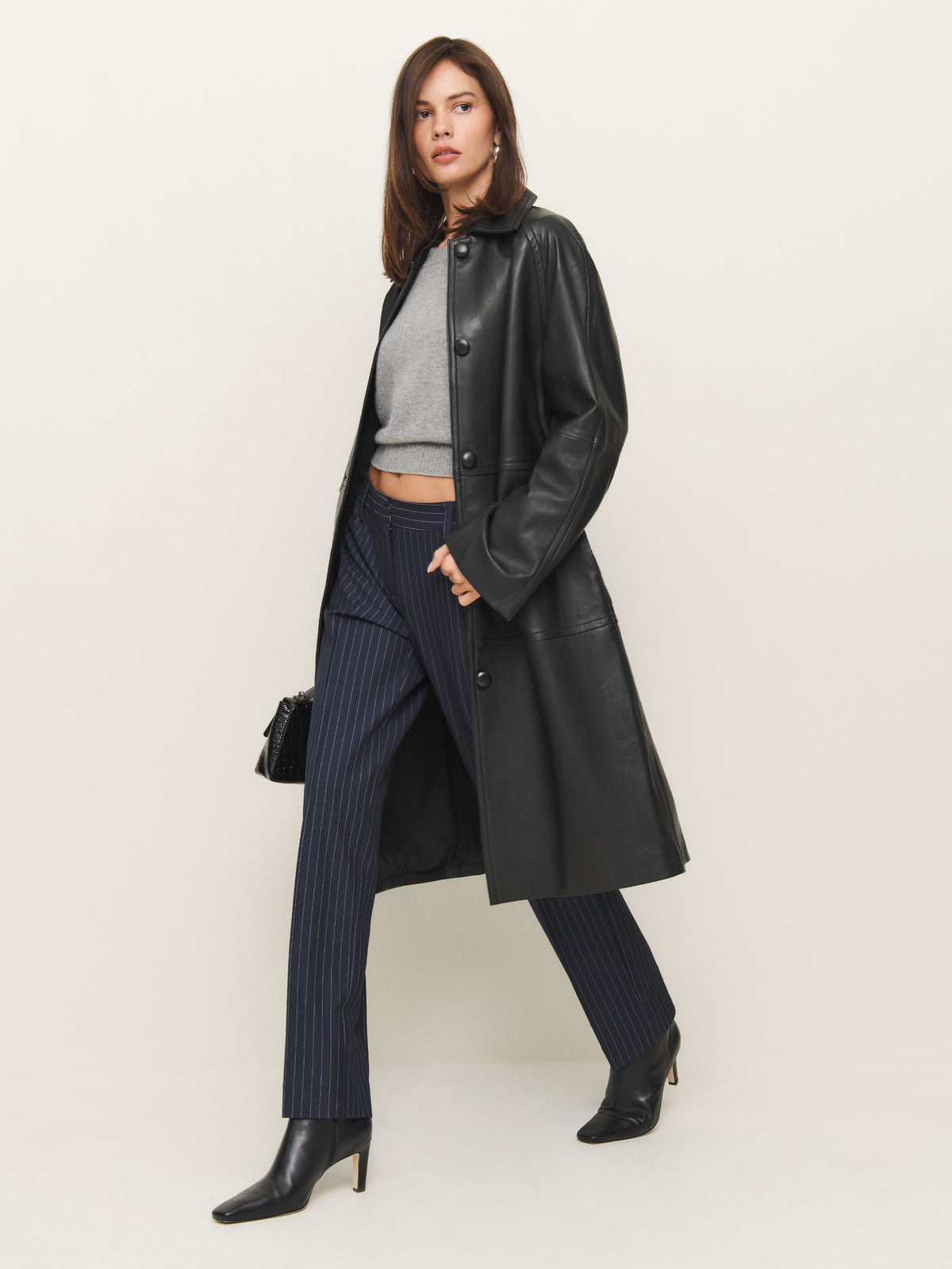 veda beck leather trench