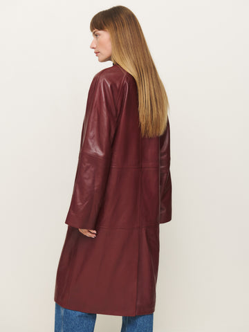 veda beck leather trench