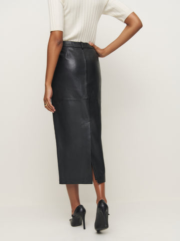 veda julia leather skirt