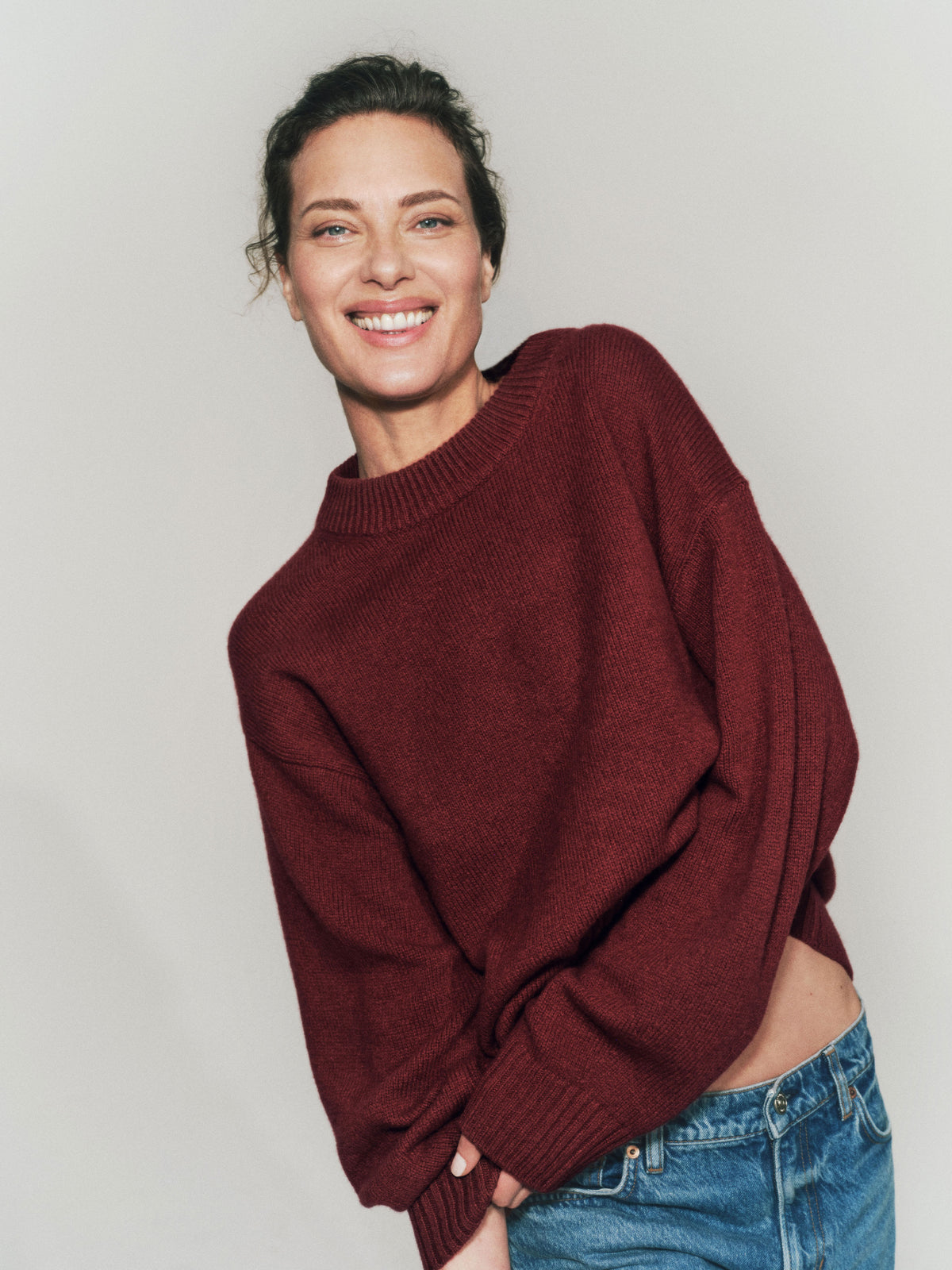 cove cashmere oversized crew