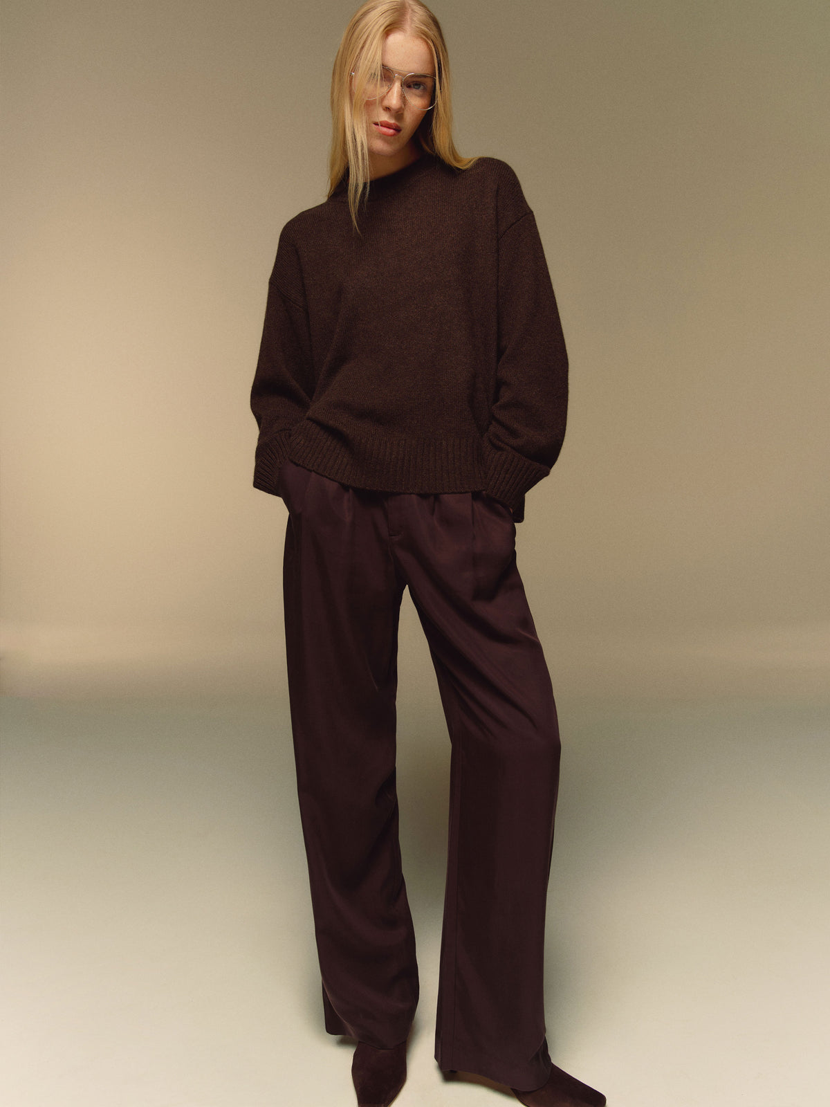 cove cashmere oversized crew