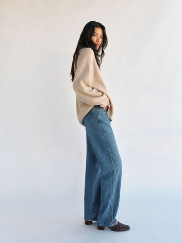 cove cashmere oversized crew