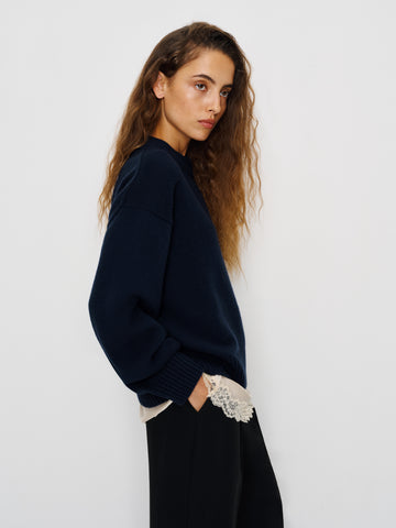 cove cashmere oversized crew