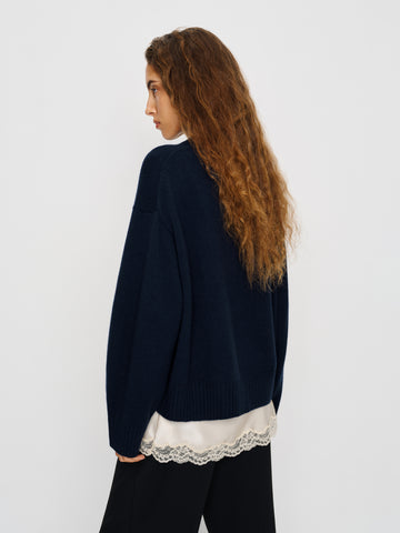 cove cashmere oversized crew