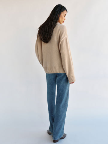cove cashmere oversized crew