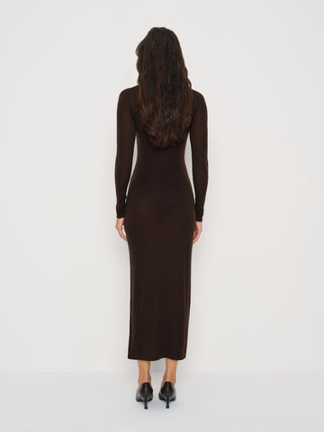 eva regenerative merino sheer sweater dress