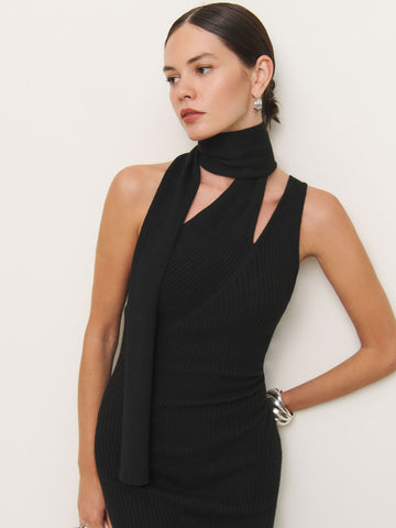 julianna cashmere scarf sweater dress