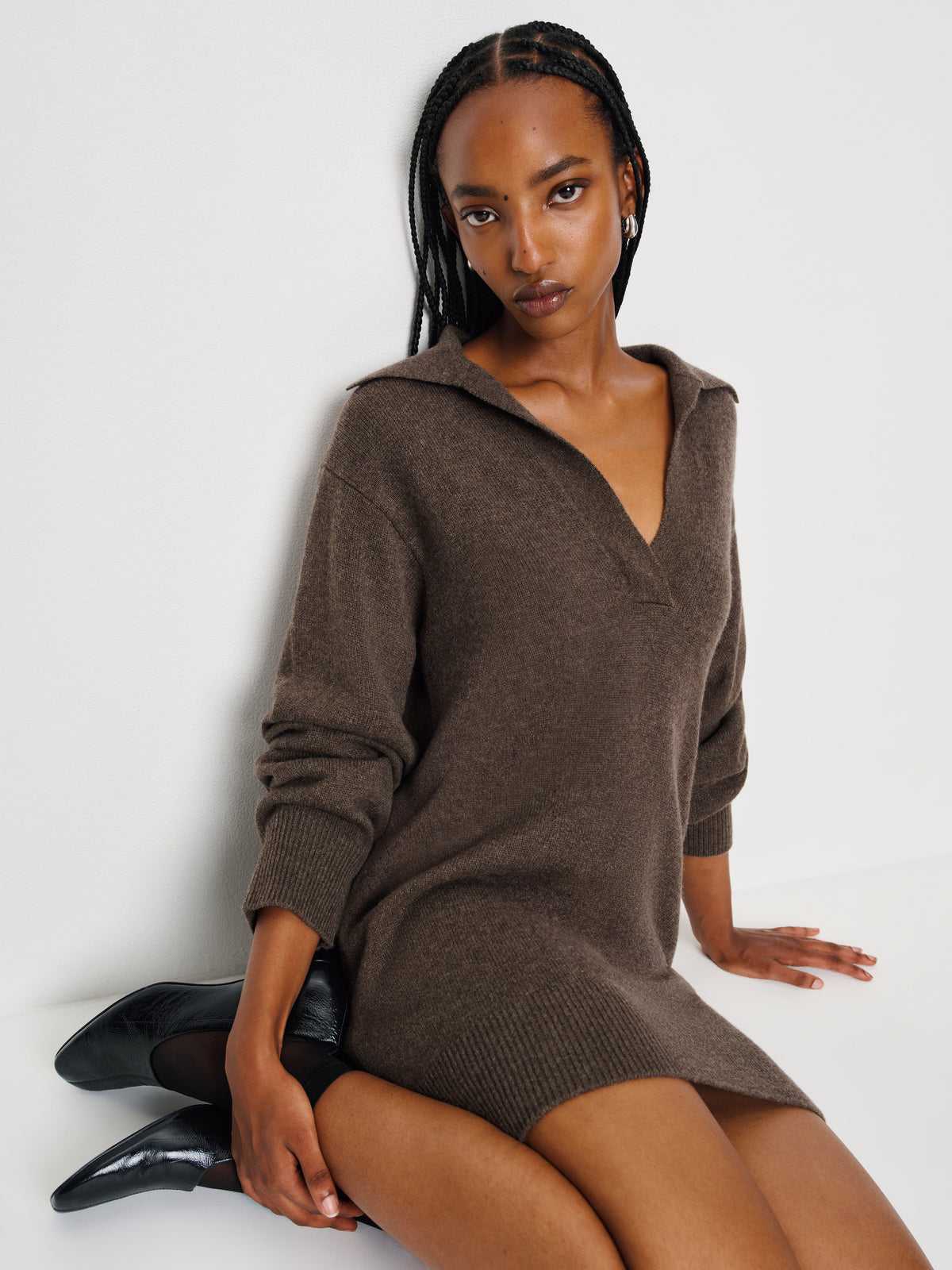 maeve cashmere polo dress