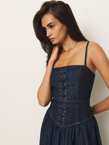 florentina denim midi dress