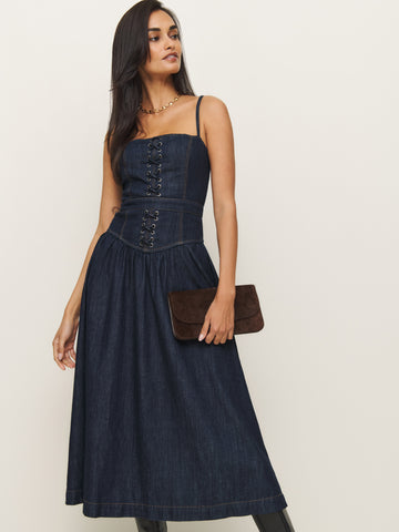 florentina denim midi dress