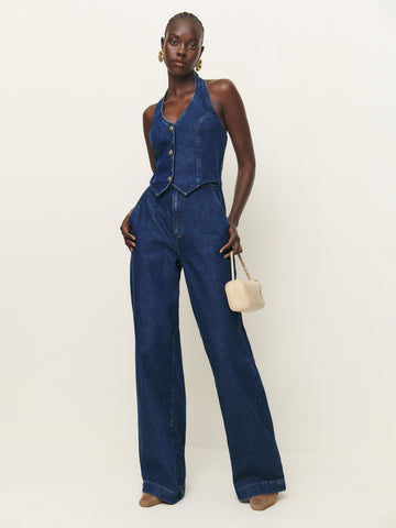 lorenza denim jumpsuit