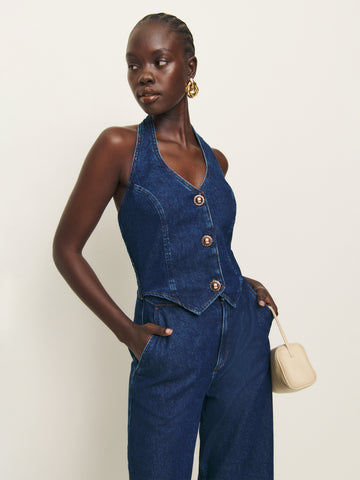 lorenza denim jumpsuit
