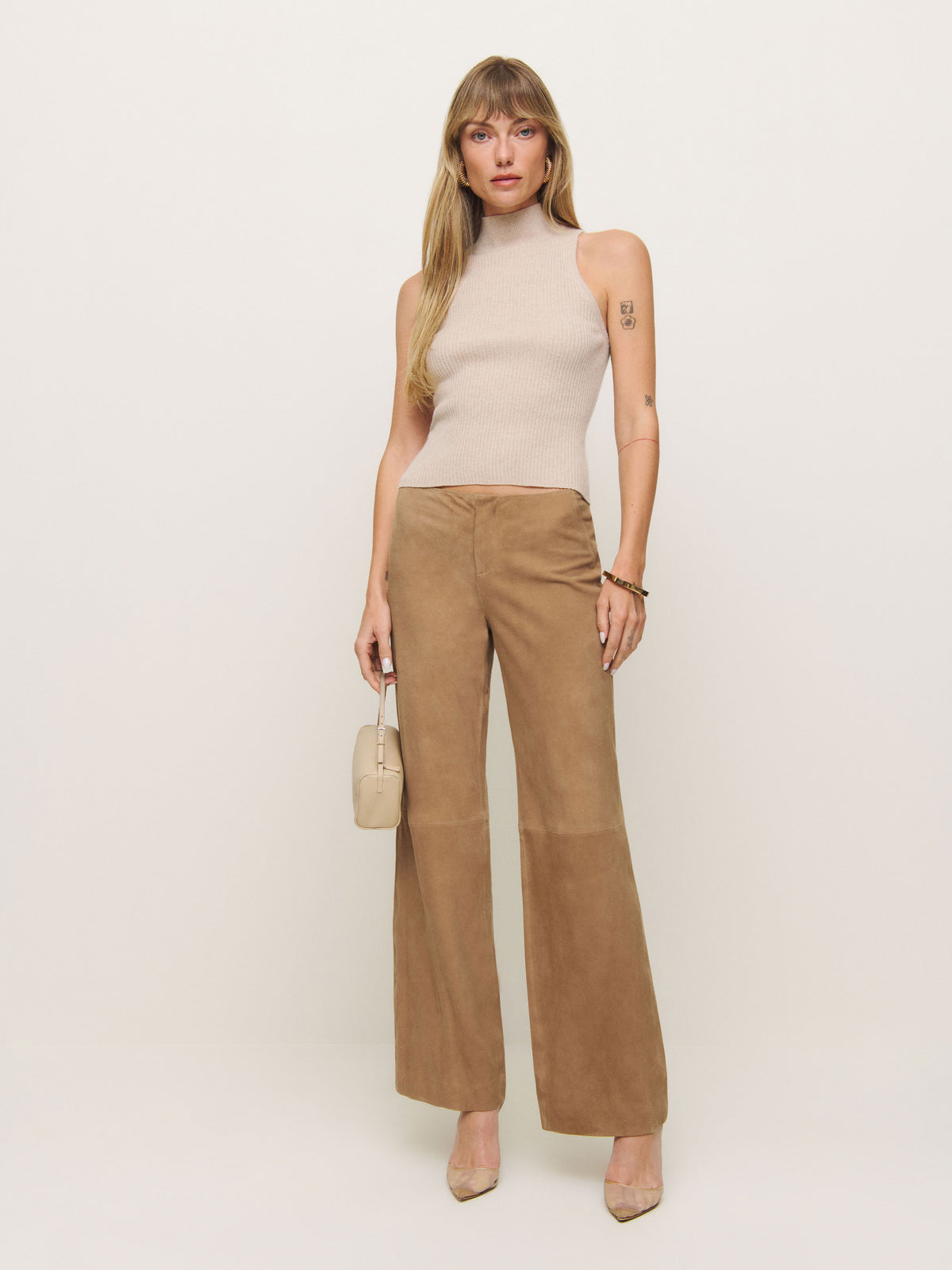 petites veda vida low rise leather pant