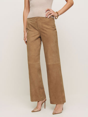 petites veda vida low rise leather pant