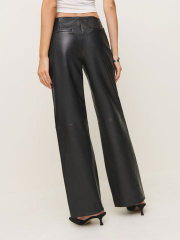 petites veda vida low rise leather pant
