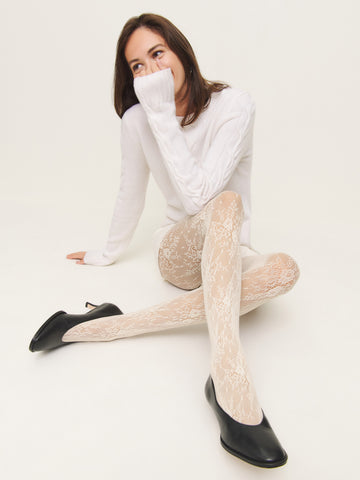 swedish stockings rosa lace tights
