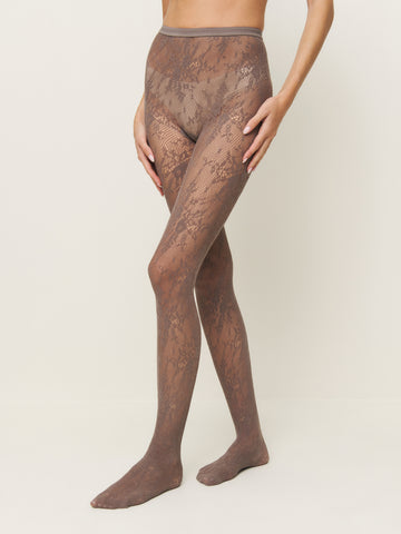swedish stockings rosa lace tights