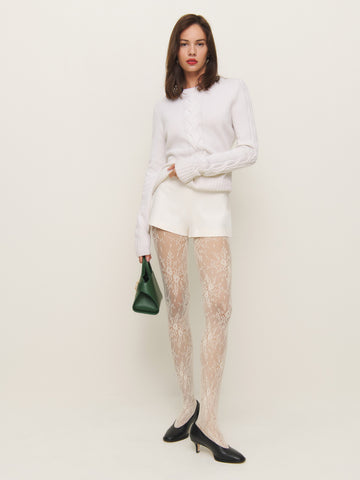 swedish stockings rosa lace tights