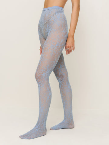 swedish stockings rosa lace tights