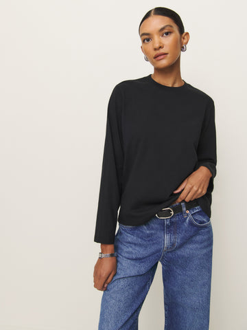 asher oversized long sleeve tee