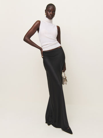 petites bella satin skirt